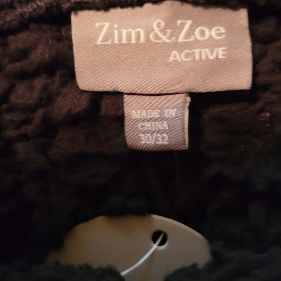 Zim & Zoe Black 1/4 Zip Fleece Jacket Size 30/32 - Picture 6 of 8